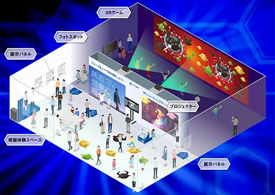 中外製薬の創薬コンセプトを伝える展示ブース