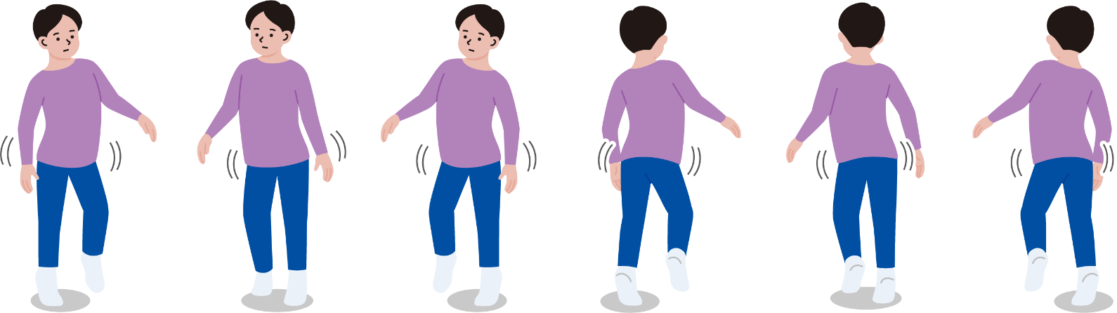 あひる歩行（動揺性歩行）を示すイメージ