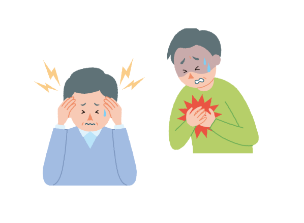 胸痛が出現した際には血栓症の可能性あります。